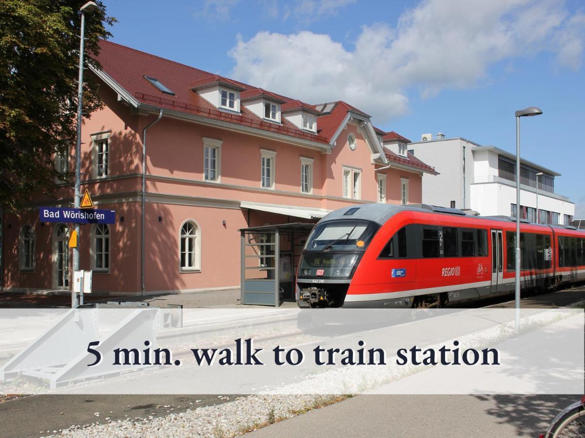 Tolle Zweiraum-Ferienwohnung In Bester Lage L Innenstadtnaehe L 1 Minute Zum Bahnhof L Tv L Free-Wlan L Keine Kueche L Willkommen Im Hallo!-Apartment 4 Bad Wörishofen Eksteriør bilde